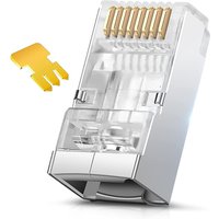 Connecteur modulaire RJ45 8P8C avec blindage métallique, adaptateur de câble réseau CAT5 CAT5E CAT6 CAT6A, 100 pièces/lot
