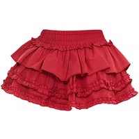 Y2K Millennium Style Spicy Girl Wooden Red Cake Skirt High Waist A-Line Skirt Sweet Fluffy Short Skirt for Women
