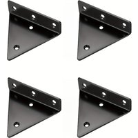 4PCS Invisible Triangle Floating Shelf Bracket, Heavy Duty Wall Mount Metal Support for Home Shelf Install, No Screws