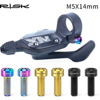2pcs Titanium Alloy Bicycle Shifter Fixing Bolts M5X14mm Brake Lever Bolts For MTB Derailleur Fixing Screw For Cycling Shifter
