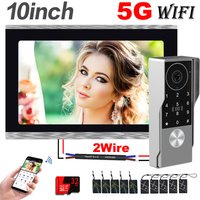 Interphone vidéo intelligent TUYA à 2 fils, caméra étanche 1080P, Wifi 5G, écran tactile 7/10 pouces, prise en charge du mot de passe et de la carte inductive