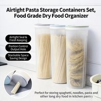 Food Grade Plastic Noodles Storage Can Sealed Divided Box Kitchen Storage & Organization Quantitative Container for Pasta