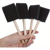 Assorted Foam Brush Set Wood Handle Paint Brush Set- Lightweight, Durable, Great for Acrylics, Stains, Varnishes, Crafts