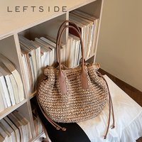 Women's Large Capacity Straw Woven Shoulder Bag Vacation Casual Beach Tote Bag 2026 New Trend Summer Fashion Luxury Handbags