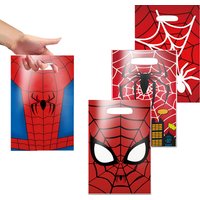 10/30/50pcs Spider Superhero Party Plastic Goodie Bags Loot bags Candy Gift Bags For Wedding Birthday Party Decoration