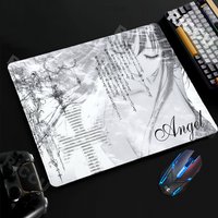 Anime Aesthetics Black White Mouse Pad E-Sports Anti-slip Rubber Mousepad Gaming Desk Mat Laptop Small Deskpad PC Table Decort