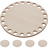 5/8/10/12/15Pcs Wooden Bag Bottom Crochet Base DIY Knitting Craft Material Sturdy Elegant Round Shaper for Handbag Purse Basket