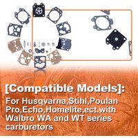 Carburetor Repair Rebuild Kit For Walbro K20-WAT Husqvarna 55 51 455 460 Rancher Echo Poulan Pro Homelite Stihl 026 Chainsaw