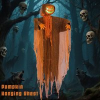 Halloween Decoration Luminous Demon Pumpkin Scarecrow Hanging Ornaments Turned Head Pumpkin Halloween Horror Home Decor Yard
