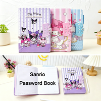 Sanrio combination lock notebook, with lock and pen, 32K lined diary, secret diary, cute stationery gift.
