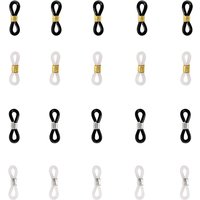 20pcs Eyeglass Chain Ends Adjustable Spring Rubber Ends Connectors for Eye Glasses Holder Necklace Chain DIY Jewelry Making
