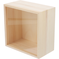 Wooden Unfinished Box Clear Slide Top Wood Gift Box Soap Box Vintage Jewelry Boxes Treasure Chest Craft Shadow Boxes Diy