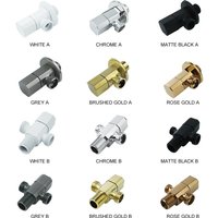 Brass Male Thread G1/2 Connection Faucet Stop Valve Bathtub Toilet Wall-Mounted Copper Angle Valve Bathroom Balcony Accessories
