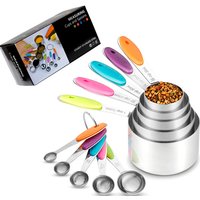 Ensemble de tasses à mesurer et cuillères en acier inoxydable, 10 pièces