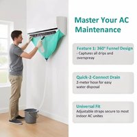 Air Conditioning Cleaning Kit Leak Proof Cover Full Set Air Conditioner Cleaner with Water Pipe Disassembly Free Clean Tools Lon