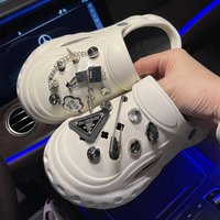 14/17Pcs Fashion Shoe Charms for Sandals Clogs DIY Accessories Set Cute Bear Punk-style Robot Personalized Shoes Decoration