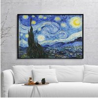 Sternennacht von Vincent Van Gogh, berühmter Künstler, Kunstdruck, Wandbild, Leinwand, Ölgemälde, Heim- und Wanddekoration