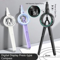 Digital Display Compass Professional Drawing Tool Press-type 0.5mm/2B Suitable for School Office Painting Engineering Drawing