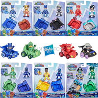 Original PJ Masks Catboy Gekko Owlette Figure Night Pirate Power Luna Girl Battle Racers Collectible Vehicle Kids Preschool Toys