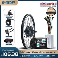 AliExpress NONE 36V/48V 350W Electric Bike Conversion Kit Front Brushless Gear Wheel Hub Motor with LCD S-100 display for E-Bike Kit 16-29in700C