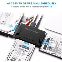 3 in 1 USB 3.0 to SATA IDE Hard Disk Adapter Converter Cable for 2.5/3.5 Inch HDD CD DVD ROM CD-RW Combo USB SATA IDE Adapter
