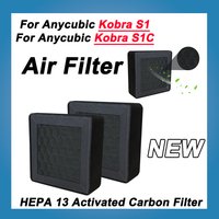 1/2/5PCS HEPA Activated Carbon Filter for Anycubic Kobra S1/S1C 3D Printer High Efficiency Air Purifier Filter Fume Odor Removal