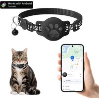 MiLi Android Tracker Tag with Cat Collar for Pet Locator | Cat Tracker | Compatible with Google Find Hub App Size-Adjustable