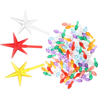 103 Pcs Christmas Tree Lights Ceramic Accessories Plastic Decorations Replacement Parts Star Bulbs Holiday Supplies Festive