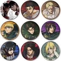 32/44/58mm Attack on Titan Badge Handmade Cartoon Brooches Eren Levi Armin Arlert Erwin Lapel Pin Backpack Hat Bag Decoration