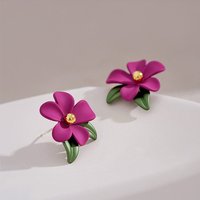 Colorful Flower Earrings Natural Fashion Jewelry Personalized And Niche Accessories For Women's Party Wedding Highlights