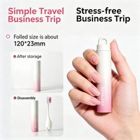 Portable Travel Toothbrush Set, Foldable and Detachable, with Soft Bristles for Deep Cleaning, Individually Packaged