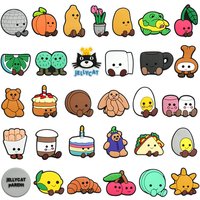 31pcs Plush Toy Shoes Charms food fruit Cartoon Clogs Sandals Shoe Decoration Accessories Buckle for Kids Friends Gifts