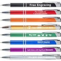 20pcs Bulk Custom Pens Personalized Name Engraved Text Logo Black Ink Ballpoint Pen For Business Events Promotion Gifts 1/5/10pc