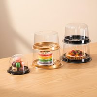 Reusable Transparent Cake Boxes 10Pcs Different Sizes 4 6 8 10 Inch for Bakery Cake Storage Gifting and Wedding Birthday Use