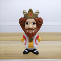 Genuine Burgers King Boy Girl Gifts Small Figurine Mouth Eyes Movable Model Toy Kids Play House Dolls