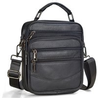 Small Men Genuine Leather Shoulder Bag Men's Cowhide Leather Handbag for Tablet Male Messenger Bags Crossbody Bag Boy Briefcase