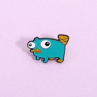 Fun animal shaped alloy oil droplets Enamel Pins Cartoon Flat billed Duck Monster Brooches Lapel Badges Jewelry Kid Fans Gift