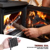 1 Set 6mm~25mm Fireplace Sealing Rope Wood Stove Door Gasket Rope Seal Replacement Black Gasket Tape Kit For Fireplace Oven
