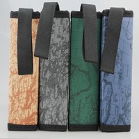 40pcs CD Organizer Cover with Zipper Color Random DVD Storage Cover Map Pattern Nylon Hand Strap Portable Household Accessories