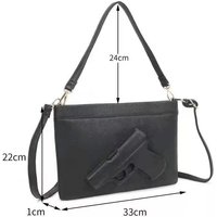2026 Guangzhou High Quality Unique Handbag Shoulder Bag With Embossed Gun Logo