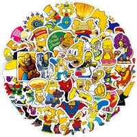 50Pcs The Simpsons Cartoon Stickers Graffiti DIY Skateboard Laptop Luggage Motorcycle Bike PVC Waterproof Sticker Decals
