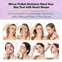 Stainless Steel Gua Sha Board Summer Cooling Light Beige Tightening Tool and Dark Circles Improvement Professional Beauty Kit