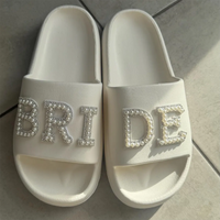 Bride Summer Slides Hen Bachelorette Party Supplies Wedding Bride To Be Flip Flops Beach Sandals Bridal Party Footwear Gifts