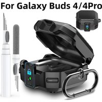 For Samsung Galaxy Buds 4 Pro/4 Case with Secure Lock Protective Hard Shell with Carabiner & Cleaner kit For Galaxy Buds 4/4 Pro