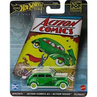 Original Hot Wheels Premium Pop Culture 1/64 ACITON COMICS Action Sedan Metal HotWheels Miniatures Hoteelws Diecast Model Car