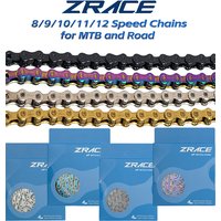 AliExpress ZRACE 8 9 10 11 12 Speed Bike Chain MTB Mountain Road Bicycle,114/120/126L, OEMed by SUMC, Neon-Like, Silver, Black, Gold