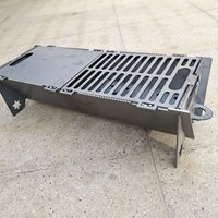 Portable Card Style Outdoor BBQ Grill Street Stand Family Commercial Use Cooking Stove Three to Five People Suitable