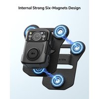 Magnetic Suction Back Clip Contains Magnets Inside and Outside Strong Suction For Body worn Camera Mini Camera KJ21 M5 N9 B4K5