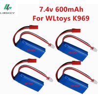 7.4V 600mAh 20C Lipo Battery for WLtoys K969 K979 K989 K999 P929 P939 RC Racing Crawler RTR Drifting Car Battery Spare Parts