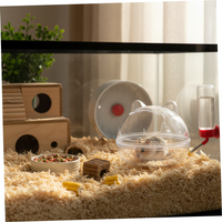 Transparent Hamster Sand Bath Mouse Box Plastic Small Bathtub Suitable for Hamsters Hamster Bathroom Mouse Box 1pcs 2026 New